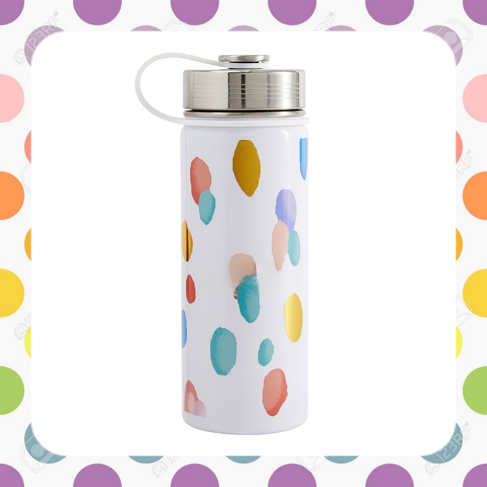 Pottery Barn - Slim Metallic Rainbow Drops Water Bottle